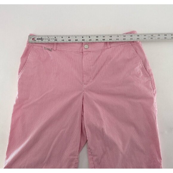 LRL Lauren Ralph Lauren Active Bermuda Shorts Stripes Sz 10 Preppy Old Money - Picture 7 of 9